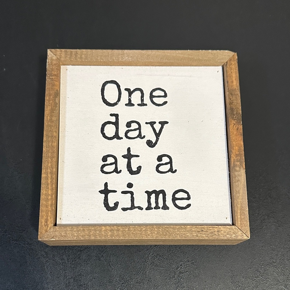 Motivational Wall Art with Natural Wood Frame